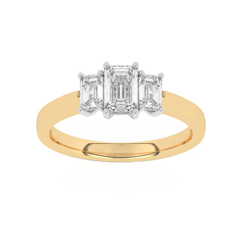 R-83100-AD-Y  1.10ct Lab Diamond Three Stone Ring (EGL Report Included)