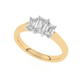 R-83100-AD-Y  1.10ct Lab Diamond Three Stone Ring (EGL Report Included)