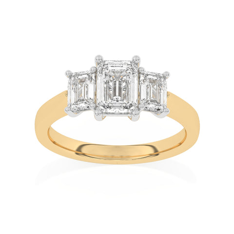 R-83200-AD-Y  1.80ct Lab Diamond Three Stone Ring (EGL Report Included)