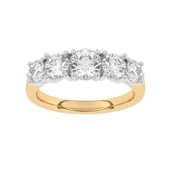 R-85200-AD-Y  2.00ct F/VS Lab Diamond Five Stone Ring (EGL Report Included)