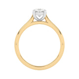 R-89100-AD-Y  1.00ct D/VS2 Oval Cut Lab Diamond Solitaire Ring (IGI Report Included)