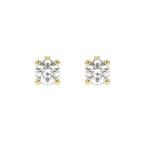 E-81050-AD-Y  0.50ct F/VS Brilliant Cut Lab Diamond Single Stone Earrings (EGL Report Included)