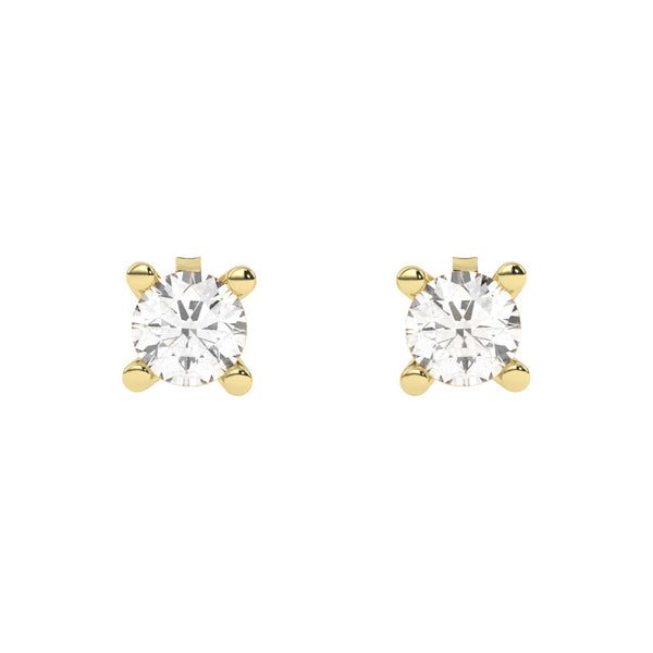 E-81075-AD-Y  0.75ct F/VS Brilliant Cut Lab Diamond Single Stone Earrings (EGL Report Included)