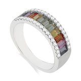 R-52502-CS-W  Diamond Colour Sapphire Ring